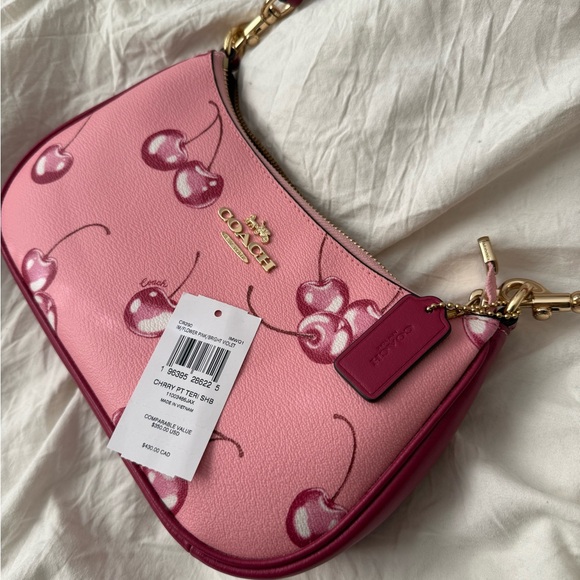 Coach Pink Cherry Print Women's Bag - Picture 1 of 7